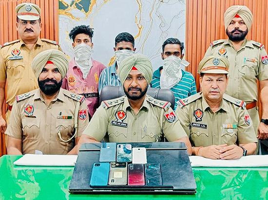 ਲੁਧਿਆਣਾ ਪੁਲਿਸ ਵੱਲੋਂ ਚੋਰੀ ਕਰਨ ਵਾਲੇ ਗਿਰੋਹ ਦੇ 3 ਮੈਂਬਰ ਕਾਬੂ